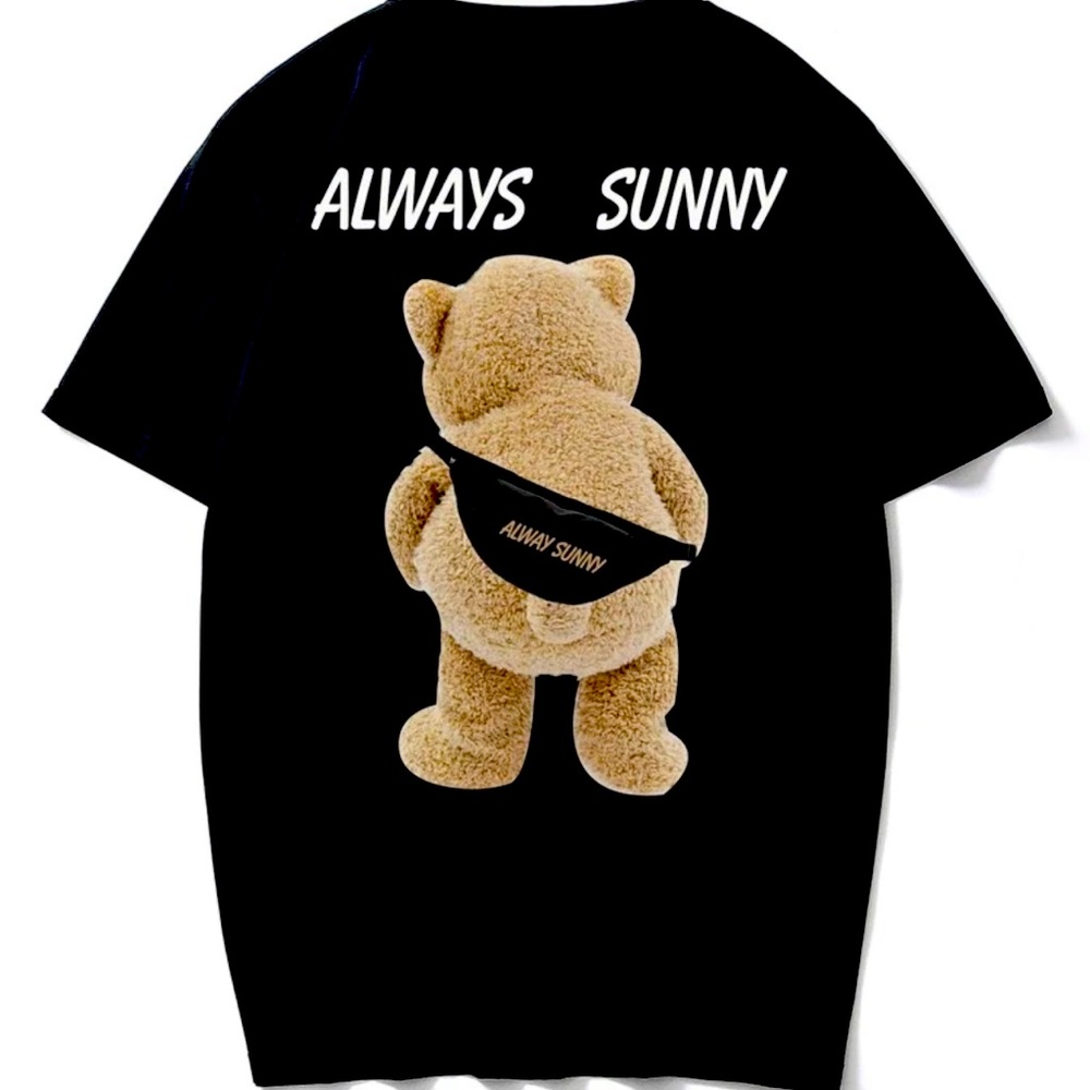 Men’s Black T-shirt w/Bear “Always Sunny”